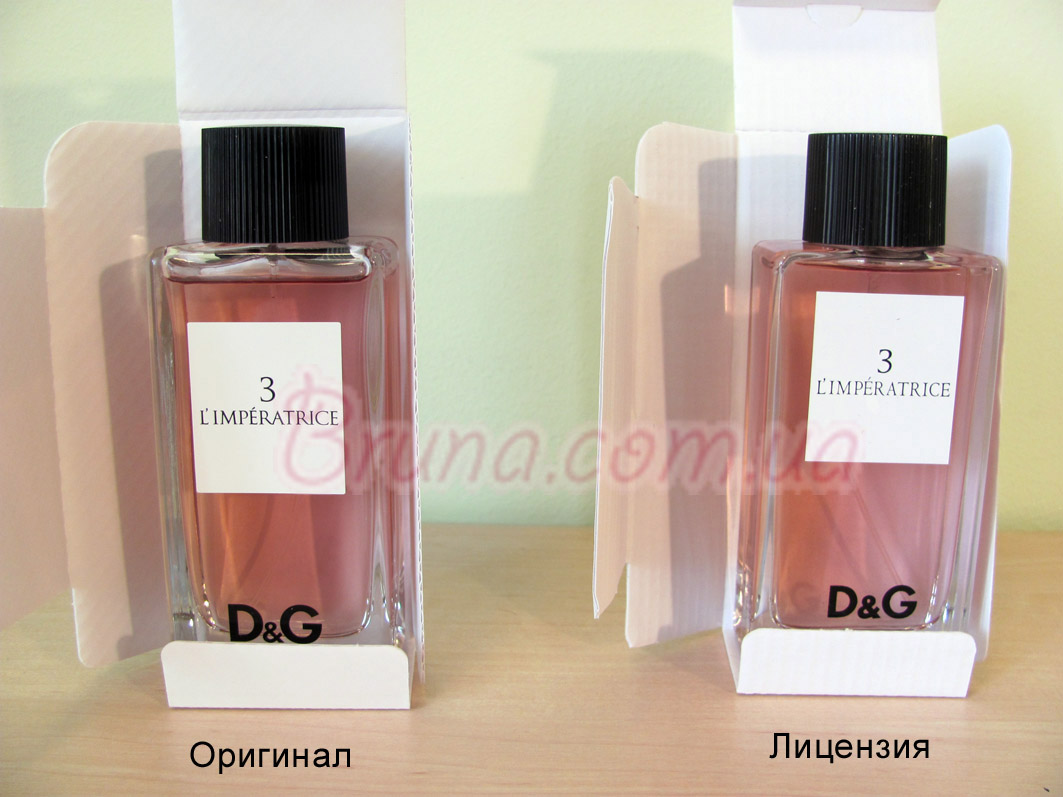 Чем отличается оригинальный парфюм Dolce & Gabbana 3 LImperatrice от лицензионного парфюма?